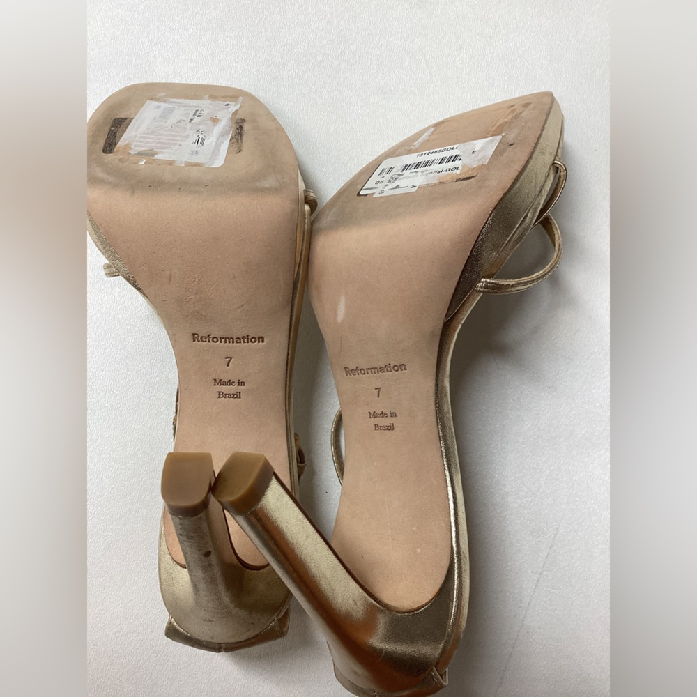 Reformation Gilda Platform Ankle Strap Sandal Size 7 - Picture 12 of 13